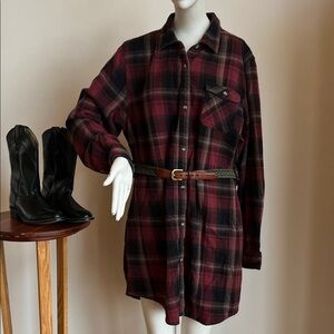 Legendary Whitetails Red and Black Plaid Long Sleeve Dress